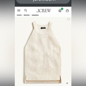 JCrew sky blue sleeveless sweater.